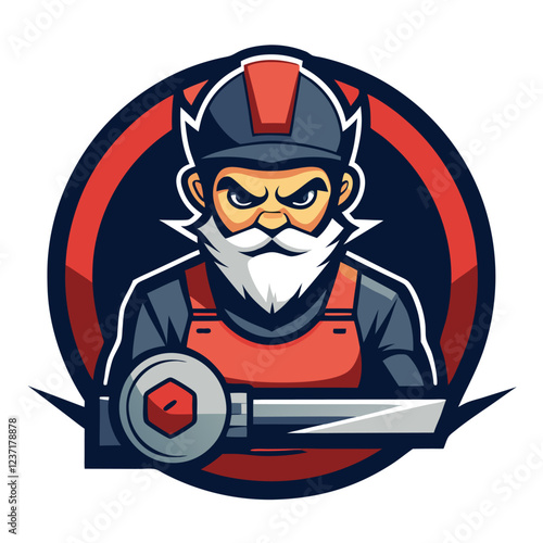 Angle Grinder Construction Tool Vector | Clipart, Line Art & Cartoon Illustration, High-quality angle grinder vector—cartoon, clipart, and line art for design, prints, and digital use.