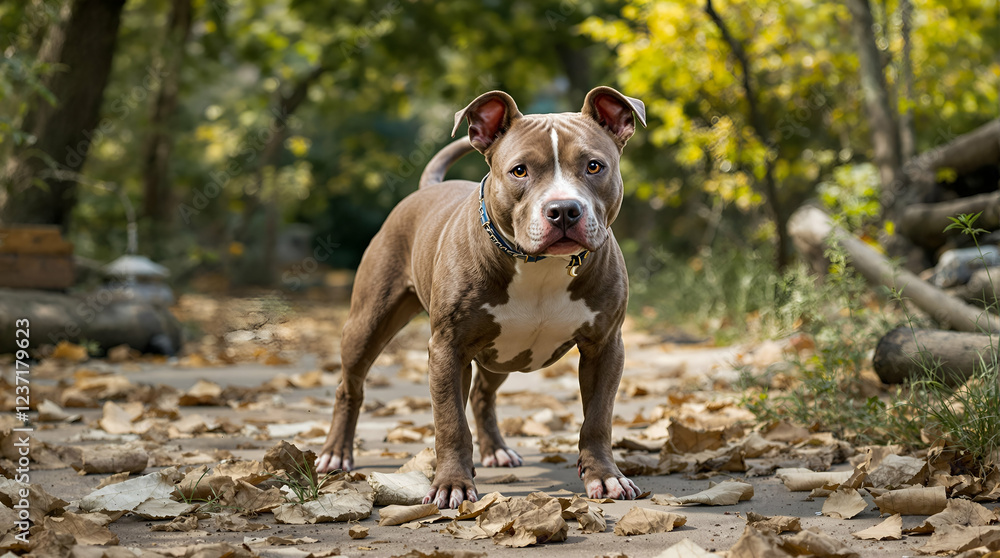 Pitbull Standing in the Jungle Pitbull Standing in the Jungle