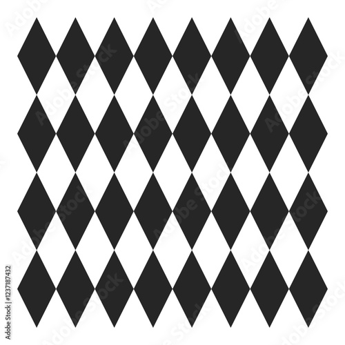 Argyle diamond seamless pattern vector illustration in black