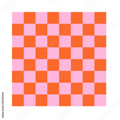 Seamless grid of checkered squares or pixels in repeating vector pattern