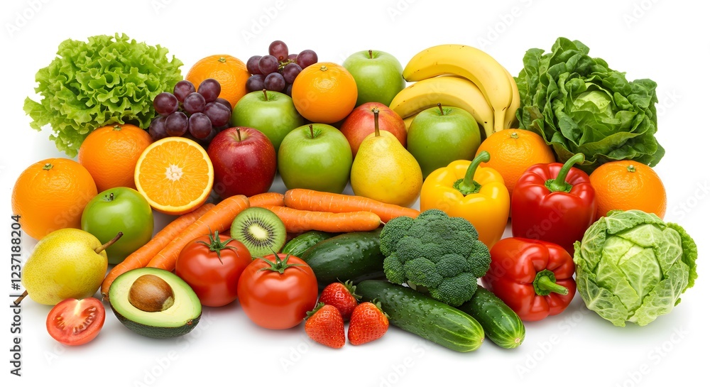 Fresh Colorful Fruits and Vegetables Healthy Eating Fresh Colorful Fruits and Vegetables Healthy Eating