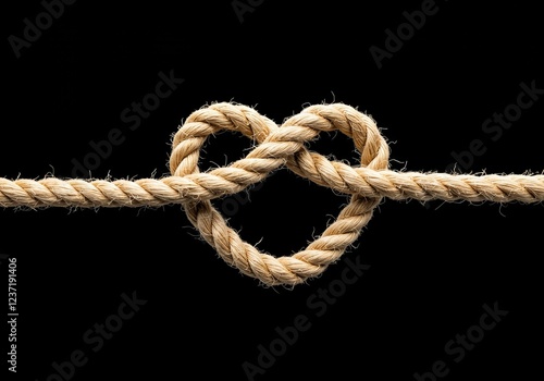 Wallpaper Mural rope heart shaped knot isolated on transparent background Generative Ai.
 Torontodigital.ca