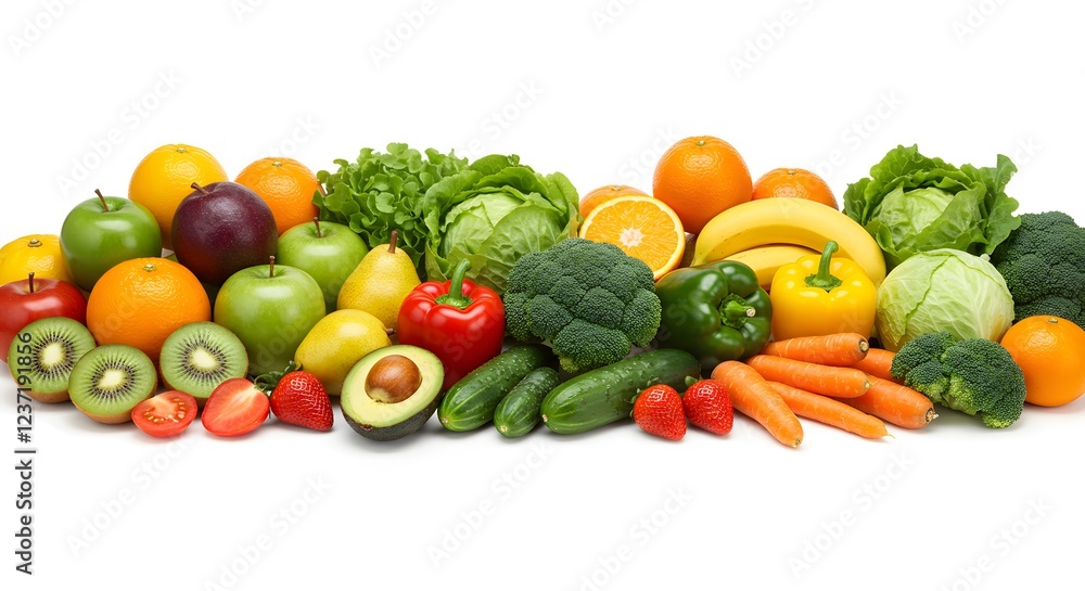 Fresh Fruit and Vegetable Assortment Healthy Eating Fresh Fruit and Vegetable Assortment Healthy Eating