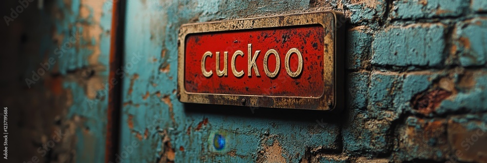 Detailed Brick Wall with Rustic Sign Featuring the Word Detailed Brick Wall with Rustic Sign Featuring the Word