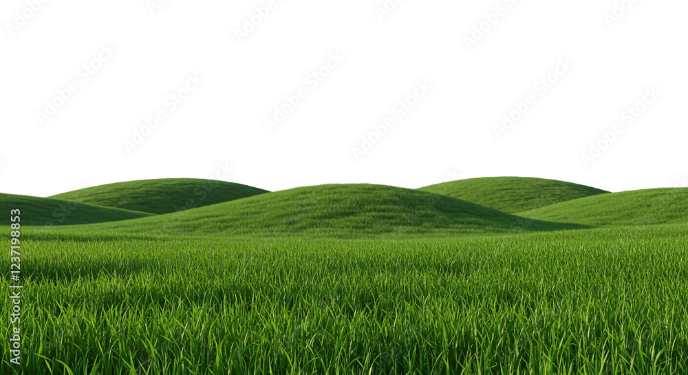 Fototapeta premium green grassland landscape png 