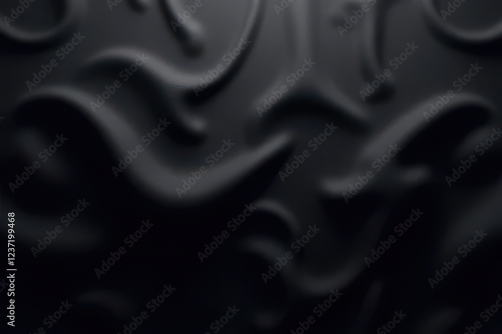 Obraz premium Abstract Black Texture with Curved Patterns and Smooth Finish
