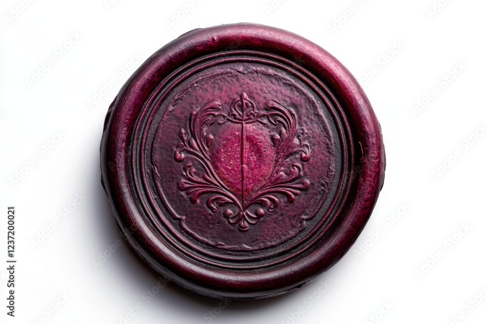 Exquisite Burgundy Wax Seal with Ornate Crest - Elegant Vintage Design for Letters, Invitations, and Crafts Exquisite Burgundy Wax Seal with Ornate Crest - Elegant Vintage Design for Letters, Invitations, and Crafts