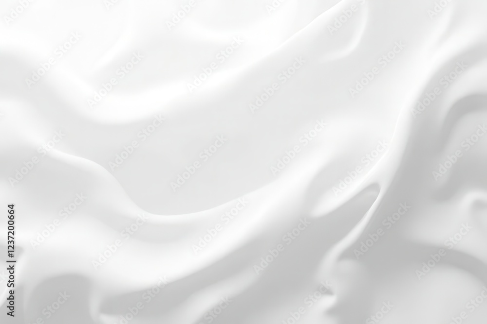Obraz premium Soft White Silk Fabric with Gentle Waves and Subtle Shadows