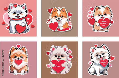 Cards with dogs for Valentine's Day