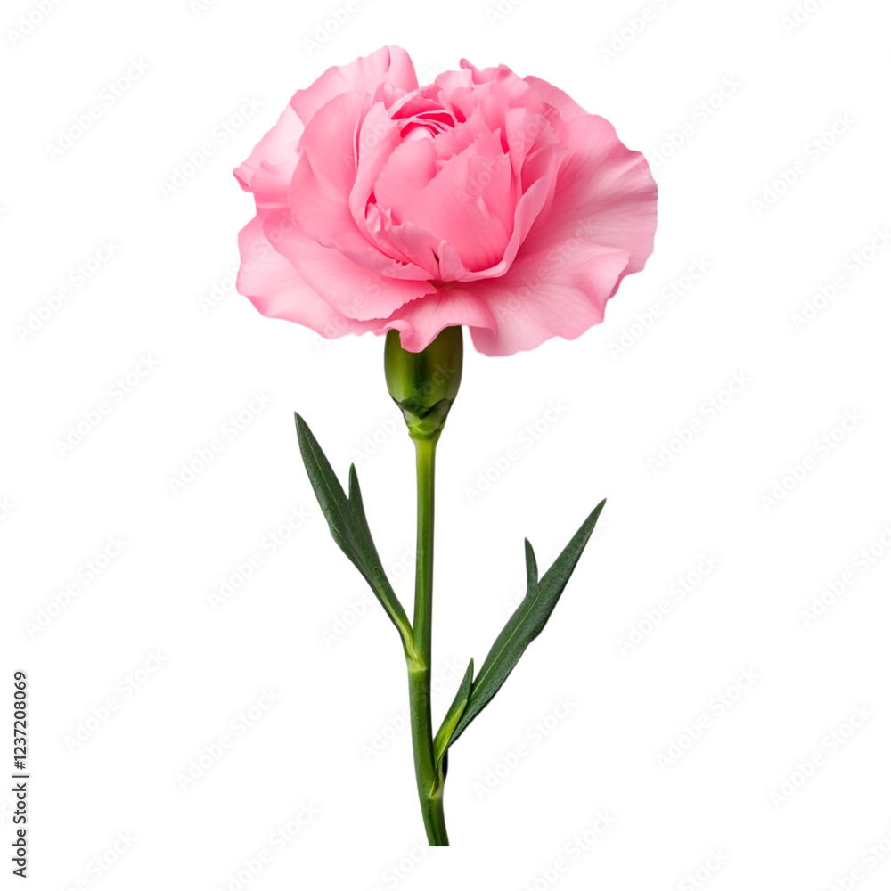 Pink Carnation on Black Background - Ideal for Floral Designers and Love-themed Projects Pink Carnation on Black Background - Ideal for Floral Designers and Love-themed Projects
