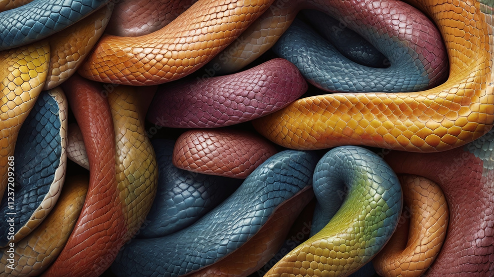 Fototapeta premium colorfull snake skin texture background