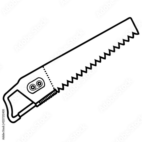 Reciprocating Saw (Sawzall) Tool Construction Tool Vector Illustration – Cartoons, Clipart, Line Art, Vector design of reciprocating saw tool with white background – ideal for construction and DIY photo