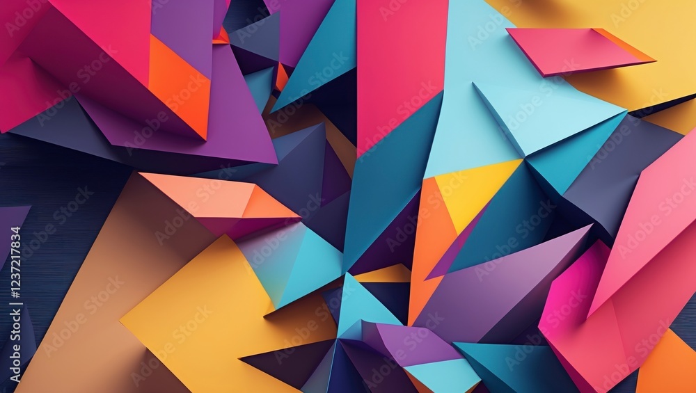 Vibrant geometric shapes in bold colors. Vibrant geometric shapes in bold colors.