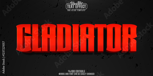 Gladiator editable text effect, customizable warrior and ancient 3d font style