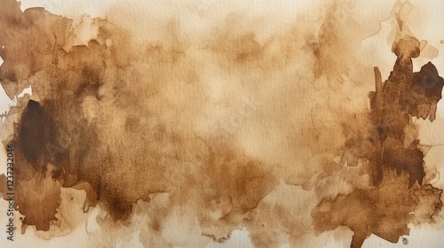Wallpaper Mural Abstract brown watercolor background. Dry brush and glazing Torontodigital.ca
