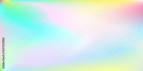 Abstract blurred gradient mesh background. Colorful smooth banner template. Holographic Texture. Metal Gasoline Brochure.Purple Pop Background.Neon Poster.