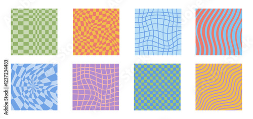 Wavy lines and psychedelic chessboard