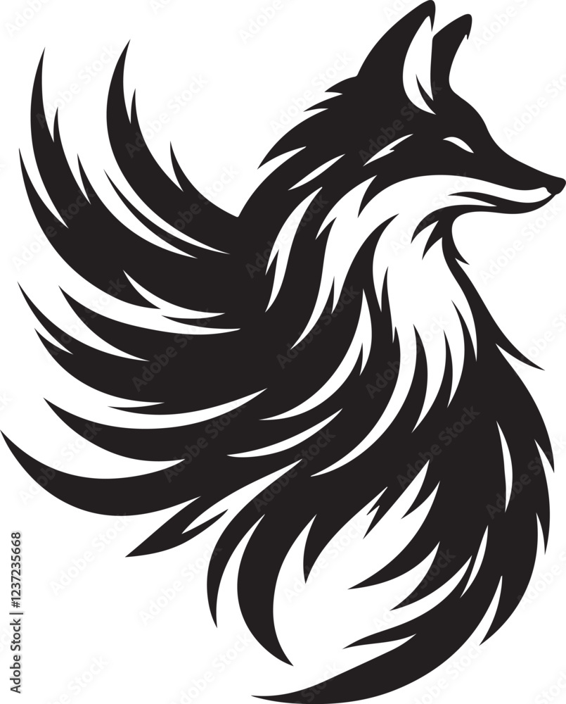 Obraz premium A majestic fox in flight