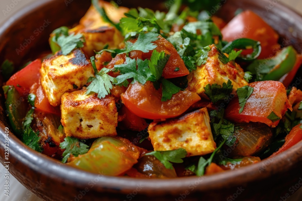 Healthy food in a bowl, with tomatoes and herbs Healthy food in a bowl, with tomatoes and herbs