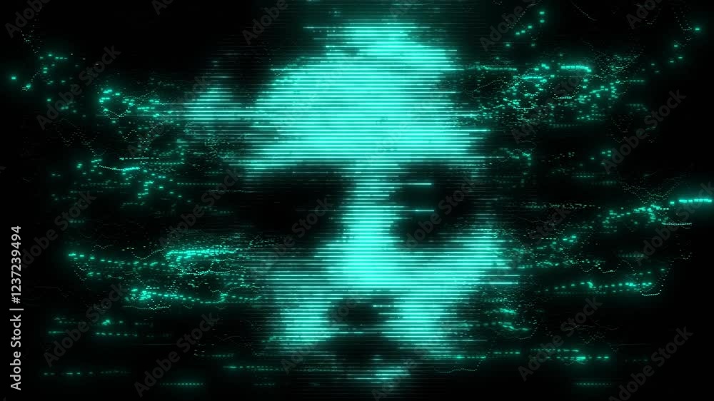 Bad AI chat bot glitch malware hacker in latent space 4K resolution
