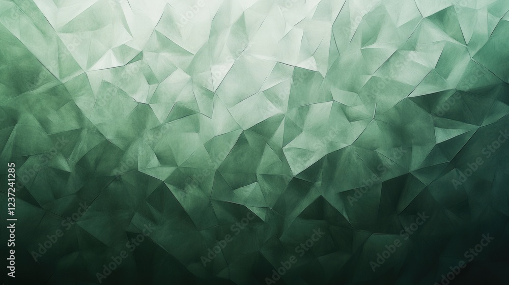 Obraz premium Abstract Green Geometric Polygonal Texture