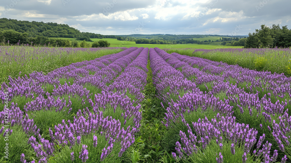 Field of lavender stretching towards the horizon Field of lavender stretching towards the horizon