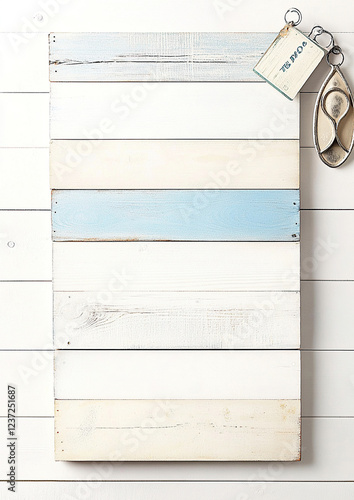 Obraz na płótnie Maritimer Holzhintergrund – Digitales Papier im DIN A4-Format für Scrapbooking und DIY mit Textfreiraum w salonie
