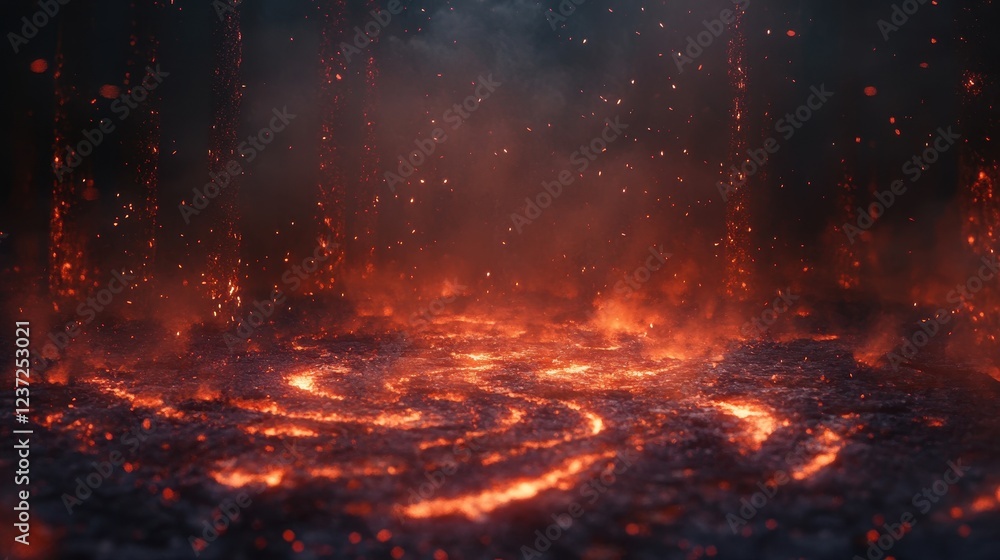 A soft, atmospheric view of a firepit with glowing embers and small rising sparks, creating a peaceful and quiet post-fire scene. A soft, atmospheric view of a firepit with glowing embers and small rising sparks, creating a peaceful and quiet post-fire scene.