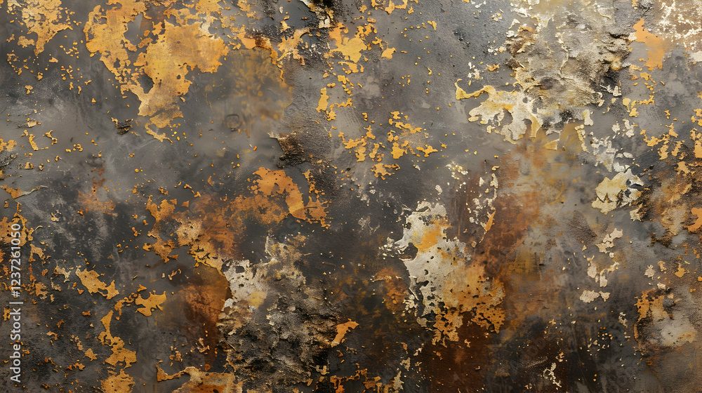 Abstract textured surface with earthy tones and metallic highlights. Abstract textured surface with earthy tones and metallic highlights.