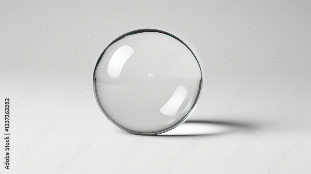 A white circle optical lens captures light flawlessly, featuring a glass sphere that gleams on a white backdrop. A white circle optical lens captures light flawlessly, featuring a glass sphere that gleams on a white backdrop.