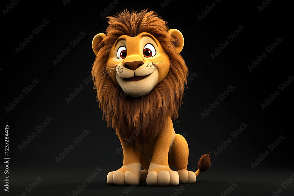 lion on a black background, lion on a blank black background, a lion, lion, cute lion, black background, copy space for add text, 3d rendering, 3d, vector, AI generative lion on a black background, lion on a blank black background, a lion, lion, cute lion, black background, copy space for add text, 3d rendering, 3d, vector, AI generative