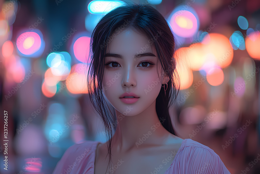 Stunning CG artwork of a model with long black hair and pink lips, showcasing beauty and elegance. Perfect for beauty and fashion designs. Stunning CG artwork of a model with long black hair and pink lips, showcasing beauty and elegance. Perfect for beauty and fashion designs.