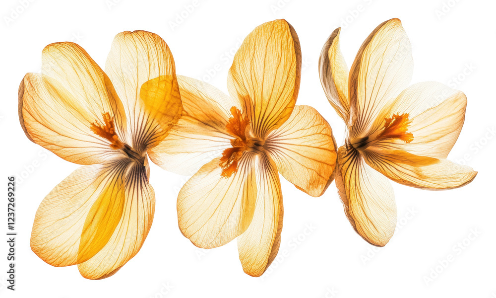 Yellow flowers on white backdrop isolated on transparent background Yellow flowers on white backdrop isolated on transparent background