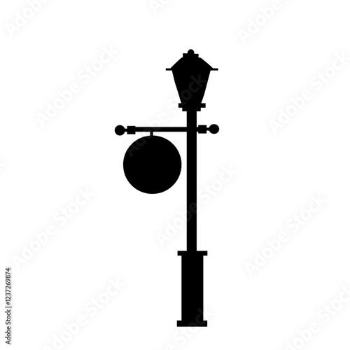 classic street lamp silhouette
