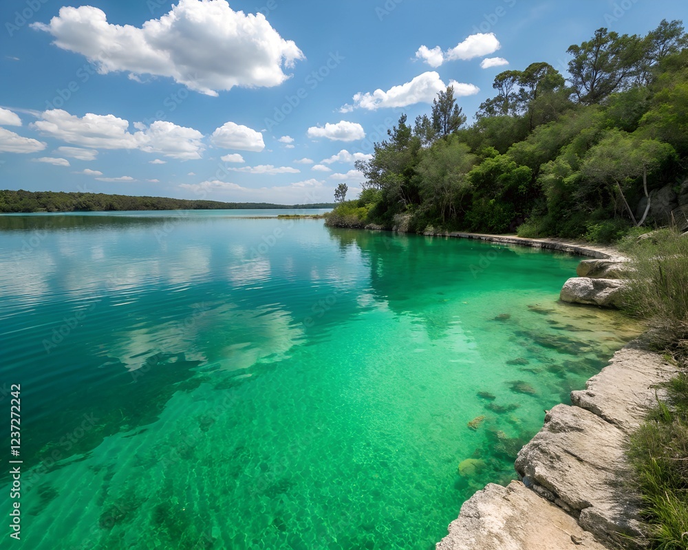 Obraz premium lake and forest