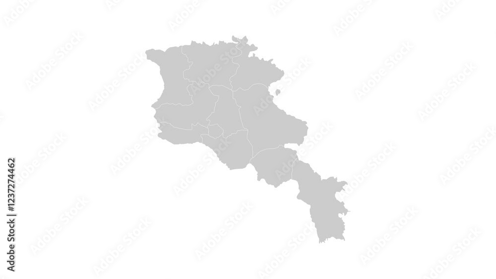 Armenia map animation. Animation of Connecting all areas into a complete map of Armenia with borders in the background with an alpha channel. Motion design. Armenia map animation. Animation of Connecting all areas into a complete map of Armenia with borders in the background with an alpha channel. Motion design.