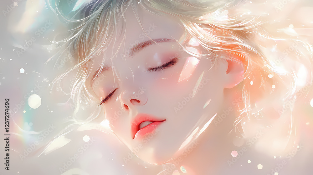 Dreamy sparkle: a soft blend of light and color. Euphoric Fantasy. Illustration Dreamy sparkle: a soft blend of light and color. Euphoric Fantasy. Illustration