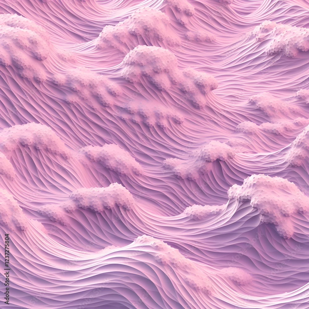 Fototapeta premium Abstract Pink and Lavender Polygonal Wave Pattern