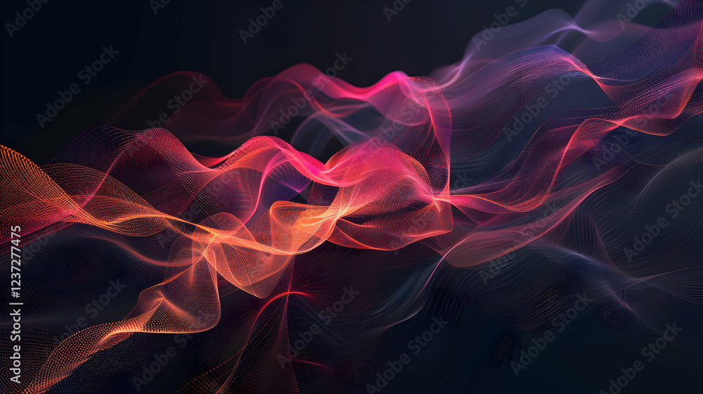 Abstract colorful waves creating a dynamic and fluid visual effect. Abstract colorful waves creating a dynamic and fluid visual effect.