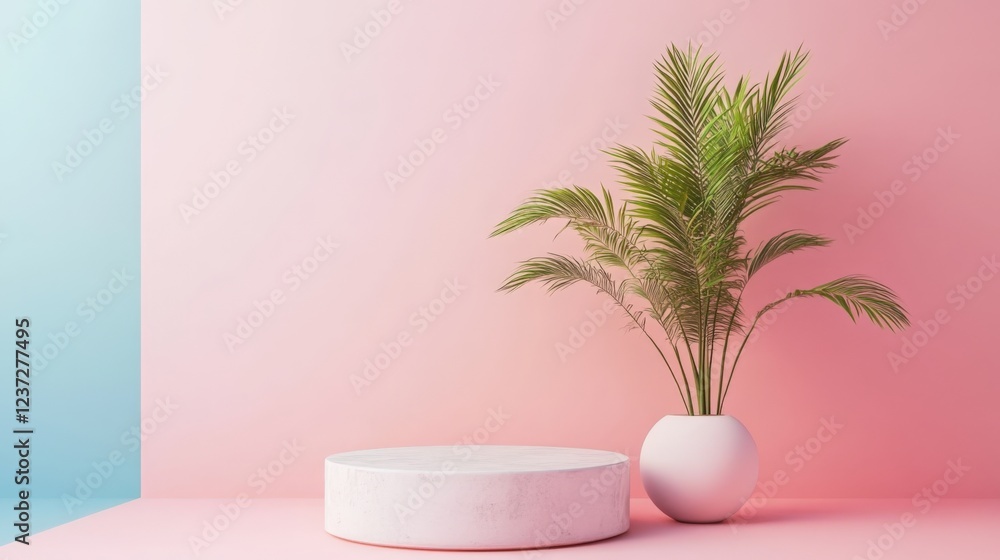 Obraz premium Branding Presentation Mockup with Podium