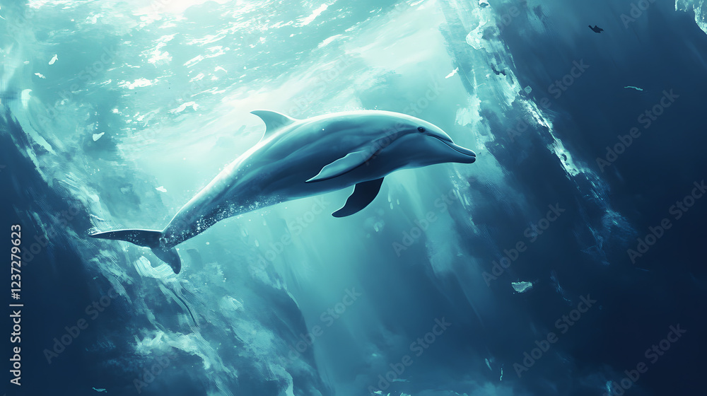 Dolphin in water illustration, dolphin in ocean, dolphin in sea, ocean life, ocean animals, sea animals, dolphin art, dolphin illustration, ocean wildlife, sea life, underwater world Dolphin in water illustration, dolphin in ocean, dolphin in sea, ocean life, ocean animals, sea animals, dolphin art, dolphin illustration, ocean wildlife, sea life, underwater world