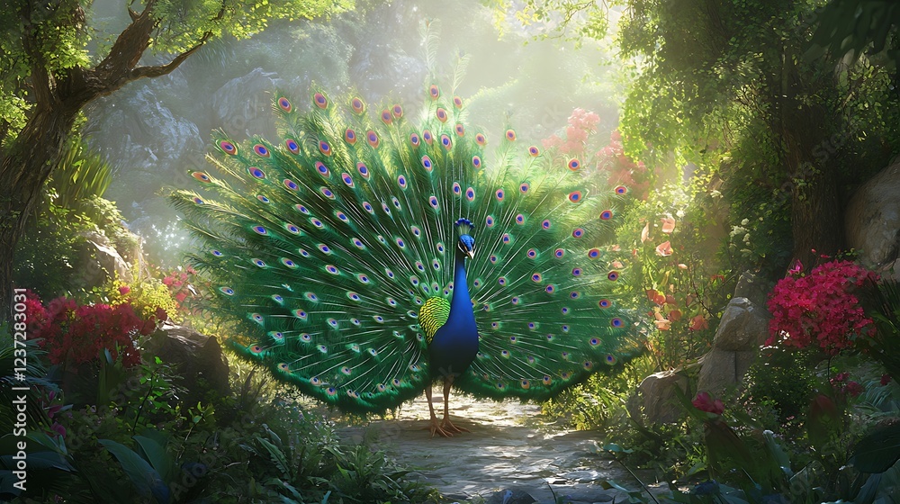 Obraz premium peacock with feathers