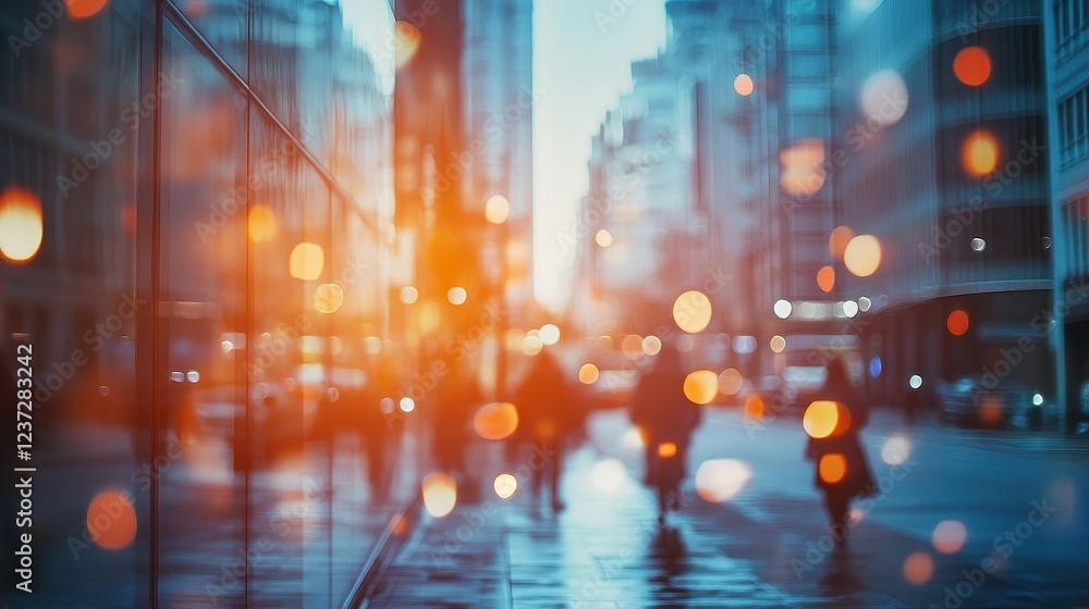 Fototapeta premium Business networking connection concept and Wi-Fi in city.Technology communication.Background blur building in the capital.