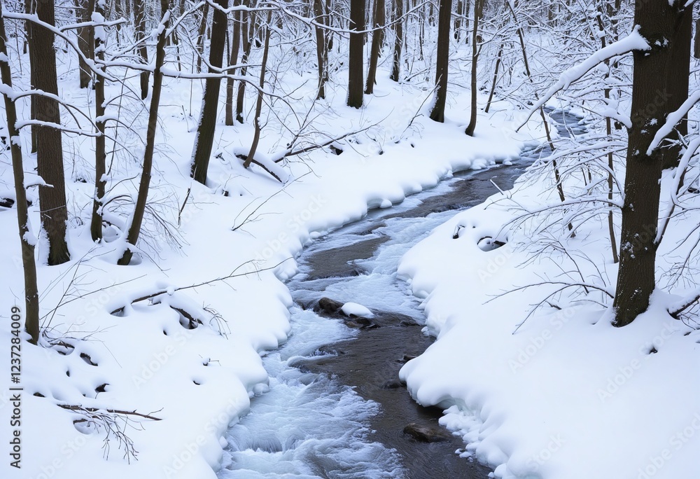 Winter Stream Serenity