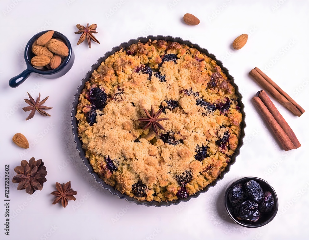 Crumble Tart with Almonds, Star Anise, and Cinnamon Crumble Tart with Almonds, Star Anise, and Cinnamon