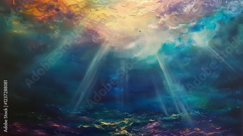 Wallpaper Mural Enigmatic Aquatic Symphony: A Vibrant Display of Underwater Luminescence and Beauty Torontodigital.ca