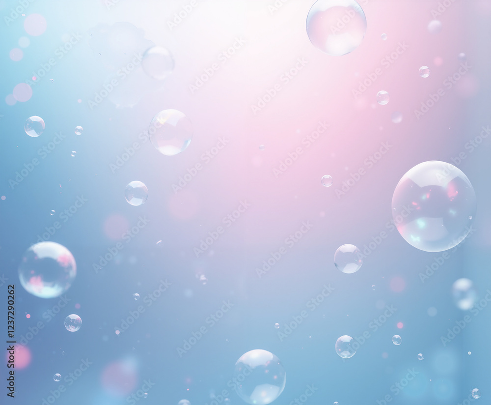 Bubbles rising in soft pink and blue background abstract art digital image peaceful atmosphere close-up serenity Bubbles rising in soft pink and blue background abstract art digital image peaceful atmosphere close-up serenity