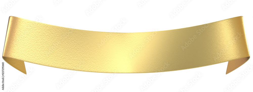 Golden Curving Ribbon Banner - Blank Template for Design Golden Curving Ribbon Banner - Blank Template for Design