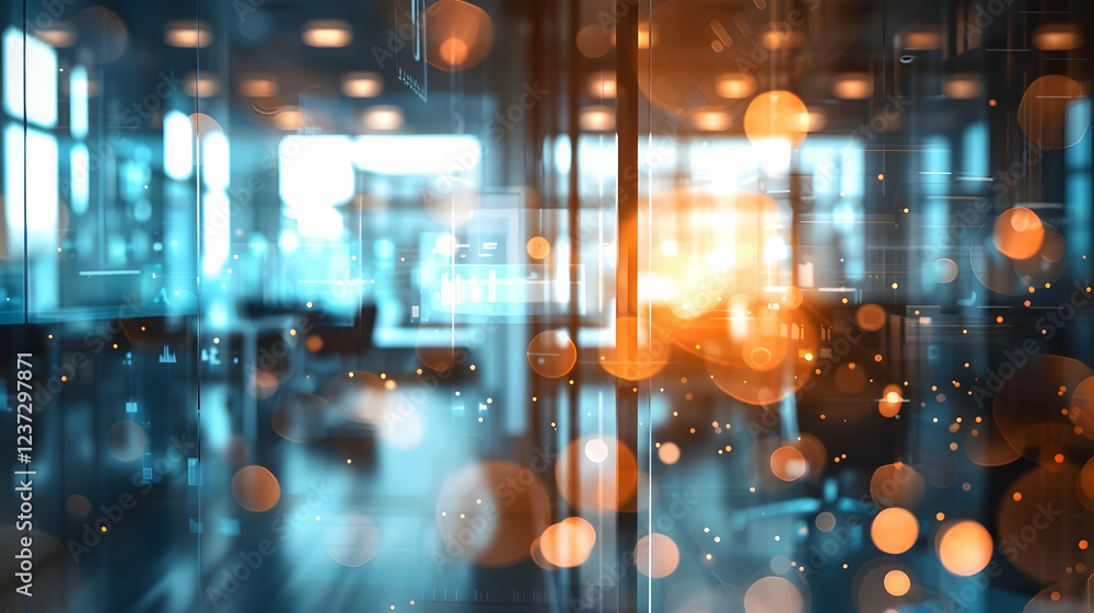A blurred office interior with warm light bokeh, suggesting a modern workspace atmosphere. A blurred office interior with warm light bokeh, suggesting a modern workspace atmosphere.