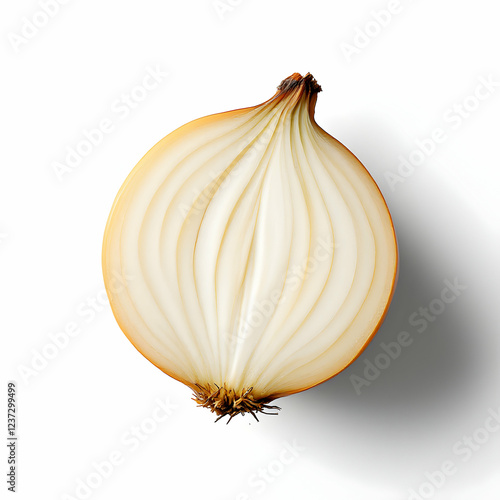 Wallpaper Mural Cross Section Of A Fresh, Juicy Onion Showcasing Its Crisp Layers And Natural Texture On An Isolated Background Torontodigital.ca